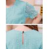 imageGORLYA Girls Sheer Mesh Puff Sleeve Empire Waist Vintage Tiered Sequined Tulle Babydoll Dress 414YTeal