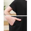 imageGORLYA Girls Short Sleeve ALine Loose Casual Shift Swing Summer TShirt Dress with Pockets 616YBlack