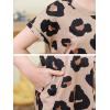 imageGORLYA Girls Short Sleeve ALine Loose Casual Shift Swing Summer TShirt Dress with Pockets 616YBrown Leopard