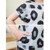 imageGORLYA Girls Short Sleeve ALine Loose Casual Shift Swing Summer TShirt Dress with Pockets 616YGray Leopard