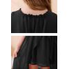 imageGORLYA Girls Sleeveless Ruffle Neck HiLo Hem Overlay Formal Occasin Chiffon Long Party Dress 414TBlack