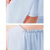 imageGORLYA Girls Sleeveless Ruffle Neck HiLo Hem Overlay Formal Occasin Chiffon Long Party Dress 414TLight Blue