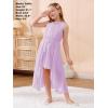 imageGORLYA Girls Sleeveless Ruffle Neck HiLo Hem Overlay Formal Occasin Chiffon Long Party Dress 414TMauve