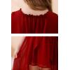imageGORLYA Girls Sleeveless Ruffle Neck HiLo Hem Overlay Formal Occasin Chiffon Long Party Dress 414TWine Red