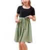 imageGORLYA Girls Casual Vintage Contrast Patchwork Floral Print ALine Midi Shirt Dress with Belt 414YGreen Print