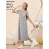 imageGORLYA Girls Contrast Striped Loose Casual Long Shift Swing Patch Pocket TShirt Maxi Dress 614YGray Stripe