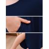 imageGORLYA Girls Modest Elegant Split Curvy Hem Casual Loose Long Maxi Straight Dress with Pockets 414YNavy