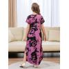 imageGORLYA Girls Modest Elegant Split Curvy Hem Casual Loose Long Maxi Straight Dress with Pockets 414YPurple Print