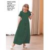 imageGORLYA Girls Modest Simple Button Casual Loose Holiday Long Maxi Dress with Pockets for 414Y KidsGreen