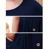 imageGORLYA Girls Modest Simple Button Casual Loose Holiday Long Maxi Dress with Pockets for 414Y KidsNavy