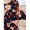 imageGORLYA Girls Modest Simple Button Casual Loose Holiday Long Maxi Dress with Pockets for 414Y KidsOrange Flower