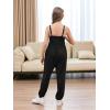 imageGORLYA Girls Casual Sleeveless Strap Backless Jumpsuit Outfits Baggy Harem Overalls Long Pant Jumper Rompers 414TBlack
