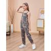 imageGORLYA Girls Casual Sleeveless Strap Backless Jumpsuit Outfits Baggy Harem Overalls Long Pant Jumper Rompers 414TGray Print