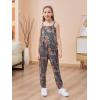 imageGORLYA Girls Casual Sleeveless Strap Backless Jumpsuit Outfits Baggy Harem Overalls Long Pant Jumper Rompers 414TGray Print