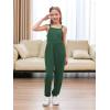 imageGORLYA Girls Casual Sleeveless Strap Backless Jumpsuit Outfits Baggy Harem Overalls Long Pant Jumper Rompers 414TGreen