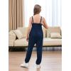 imageGORLYA Girls Casual Sleeveless Strap Backless Jumpsuit Outfits Baggy Harem Overalls Long Pant Jumper Rompers 414TNavy