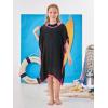 imageGORLYA Girls Casual Tassel Swimwear Cover Ups Bathing Chiffon Coverups Beach Swimsuit Wraps with Pom Pom TrimBlack