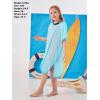 imageGORLYA Girls Casual Tassel Swimwear Cover Ups Bathing Chiffon Coverups Beach Swimsuit Wraps with Pom Pom TrimLight Blue
