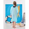 imageGORLYA Girls Casual Tassel Swimwear Cover Ups Bathing Chiffon Coverups Beach Swimsuit Wraps with Pom Pom TrimLight Blue