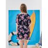 imageGORLYA Girls Casual Tassel Swimwear Cover Ups Bathing Chiffon Coverups Beach Swimsuit Wraps with Pom Pom TrimNavy Print