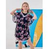 imageGORLYA Girls Casual Tassel Swimwear Cover Ups Bathing Chiffon Coverups Beach Swimsuit Wraps with Pom Pom TrimNavy Print