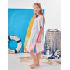 imageGORLYA Girls Casual Tassel Swimwear Cover Ups Bathing Chiffon Coverups Beach Swimsuit Wraps with Pom Pom TrimWhite
