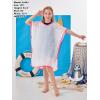 imageGORLYA Girls Casual Tassel Swimwear Cover Ups Bathing Chiffon Coverups Beach Swimsuit Wraps with Pom Pom TrimWhite