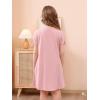imageGORLYA Girls Cut Shoulder Split Sleeve Tie Knot Cuff Casual ALine Shift Midi Dress with Pockets 414YPink