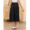 imageGORLYA Girls Holiday Casual Asymmetrical Tiered Ruffle Hem Long Swing Boho Fancy Maxi Skirt 614YBlack