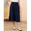 imageGORLYA Girls Holiday Casual Asymmetrical Tiered Ruffle Hem Long Swing Boho Fancy Maxi Skirt 614YNavy
