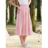 imageGORLYA Girls Holiday Casual Asymmetrical Tiered Ruffle Hem Long Swing Boho Fancy Maxi Skirt 614YPink