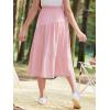 imageGORLYA Girls Holiday Casual Asymmetrical Tiered Ruffle Hem Long Swing Boho Fancy Maxi Skirt 614YPink
