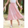 imageGORLYA Girls Holiday Casual Asymmetrical Tiered Ruffle Hem Long Swing Boho Fancy Maxi Skirt 614YPink