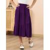 imageGORLYA Girls Holiday Casual Asymmetrical Tiered Ruffle Hem Long Swing Boho Fancy Maxi Skirt 614YPurple