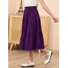 imageGORLYA Girls Holiday Casual Asymmetrical Tiered Ruffle Hem Long Swing Boho Fancy Maxi Skirt 614YPurple