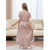 imageGORLYA Girls Modest Faux Wrap Elegant Curvy Split Cheongsam Style Long Maxi Dress with Pockets 414Y