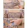 imageGORLYA Girls Puff Sleeve Casual Button Shirred Jumpsuit Outfits Straight Wide Leg Pant Jumper Rompers 414TBrown Print