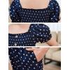 imageGORLYA Girls Puff Sleeve Casual Button Shirred Jumpsuit Outfits Straight Wide Leg Pant Jumper Rompers 414TNavy Dot