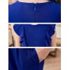 imageGORLYA Girls Ruffle Trim Flutter Sleeve Casual Jumpsuit Outfits Straight Wide Leg Long Pant Jumper Rompers 414TBlue