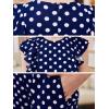 imageGORLYA Girls Ruffle Trim Flutter Sleeve Casual Jumpsuit Outfits Straight Wide Leg Long Pant Jumper Rompers 414TNavy Dot
