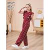 imageGORLYA Girls Ruffle Trim Flutter Sleeve Casual Jumpsuit Outfits Straight Wide Leg Long Pant Jumper Rompers 414TRed Dot