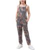 imageGORLYA Girls Casual Sleeveless Strap Backless Jumpsuit Outfits Baggy Harem Overalls Long Pant Jumper Rompers 414TGray Print