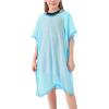 imageGORLYA Girls Casual Tassel Swimwear Cover Ups Bathing Chiffon Coverups Beach Swimsuit Wraps with Pom Pom TrimLight Blue