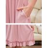 imageGORLYA Girls Casual Loose ALine Twirly Ruffle Hem Swing Skater TShirt Dress with Pockets Age 414YPink