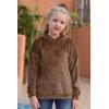 imageGORLYA Girls Long Sleeve Casual Cute Teddy Bear Hooded Sweatshirt Plush Pullover Tops for 414TBrown