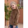 imageGORLYA Girls Long Sleeve Casual Cute Teddy Bear Hooded Sweatshirt Plush Pullover Tops for 414TBrown