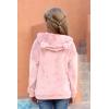 imageGORLYA Girls Long Sleeve Casual Cute Teddy Bear Hooded Sweatshirt Plush Pullover Tops for 414TPink