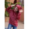 imageGORLYA Girls Long Sleeve Casual Cute Teddy Bear Hooded Sweatshirt Plush Pullover Tops for 414TWine Red