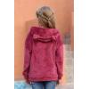 imageGORLYA Girls Long Sleeve Casual Cute Teddy Bear Hooded Sweatshirt Plush Pullover Tops for 414TWine Red