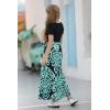 imageGORLYA Girls Short Sleeve Patchwork Floral Print Loose Casual Long Maxi Dress with Pockets for 412 Years KidsBlue Print